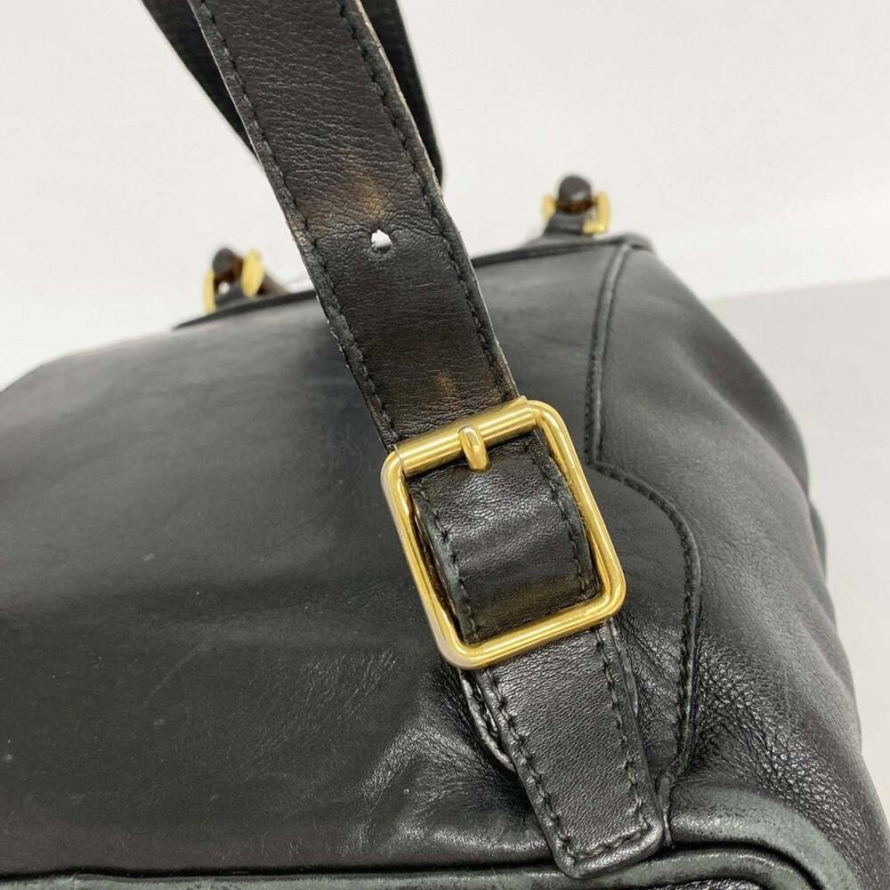 Gucci Bamboo Backpack (003 1705 0030) Leather, Black, Women's - Picture 13 of 16